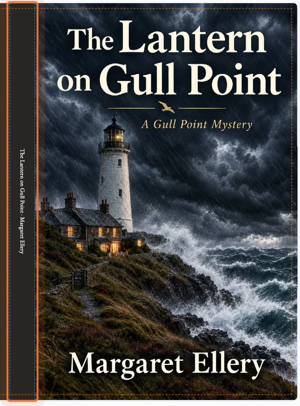Print wrap cover showing the spine and front cover of The Lantern on Gull Point
