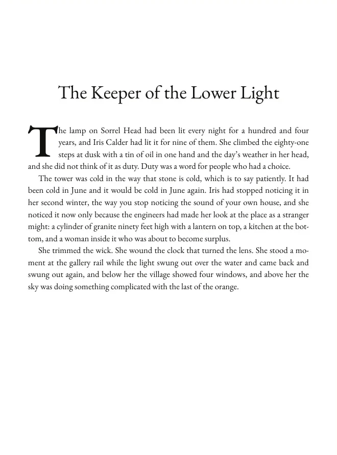 Chapter opening page with a drop cap in the Classic theme