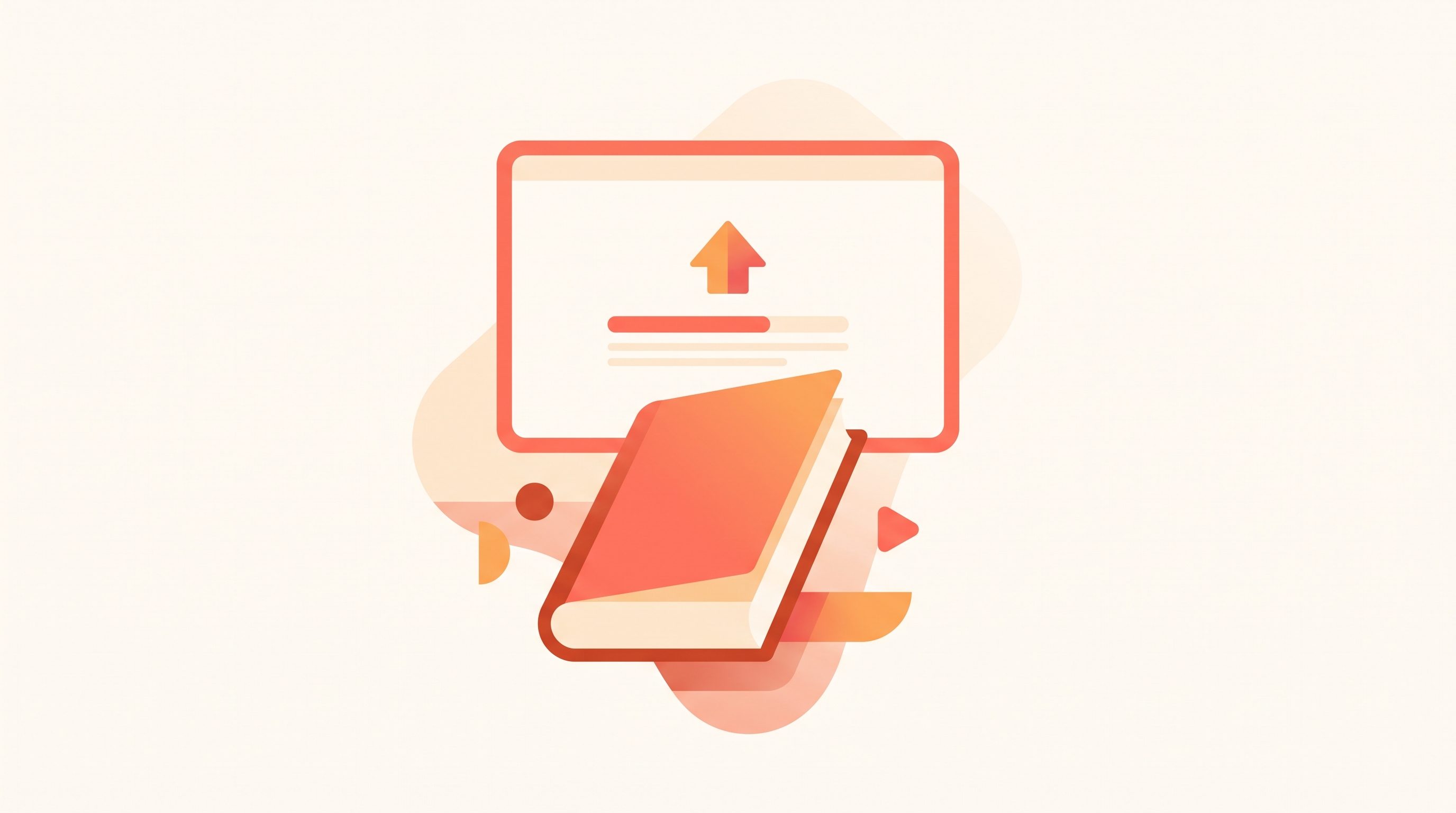 A book being uploaded onto an online store screen, illustrating publishing a book on Amazon