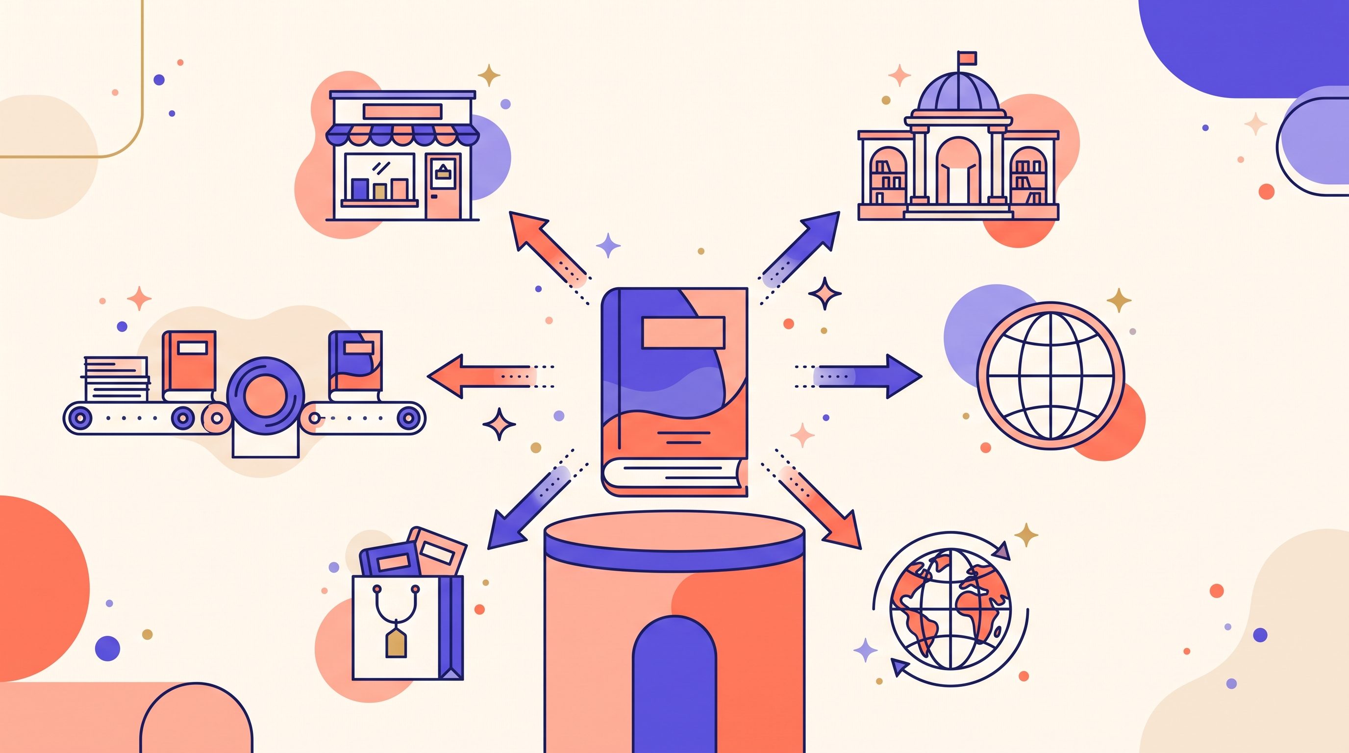 Un libro impreso distribuido mundialmente a través de IngramSpark a librerías, bibliotecas y minoristas