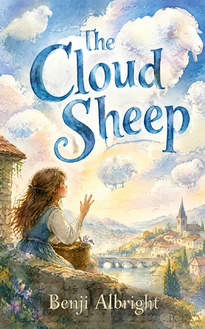 The Cloud Sheep by Benji Albright, a cover made with the AIWriteBook cover generator