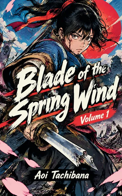 Blade of the Spring Wind by Aoi Tachibana, a cover made with the AIWriteBook cover generator