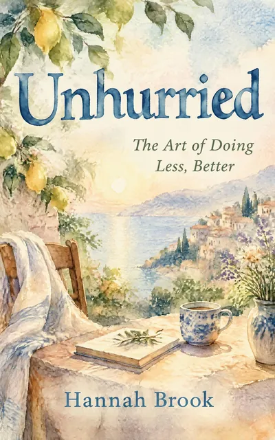 Unhurried by Hannah Brook, a cover made with the AIWriteBook cover generator